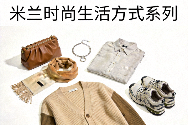 米兰时尚生活方式系列，涵盖配饰和休闲单品的生活方式产品